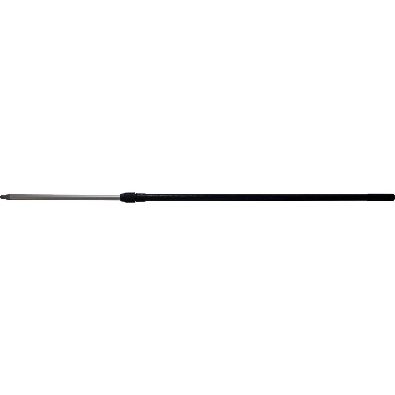 BROSSE BIFACE LAVAGE VEHICULE FIBRES FLEUREES + MANCHE TELESCOPIQUE 2 X 1,20 M